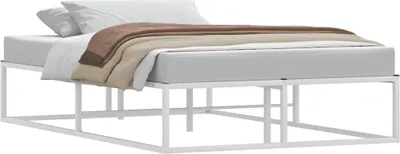 Produktbild von vidaXL Bettgestell ohne Matratze Weiß 120x200 cm Metall