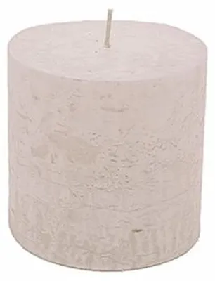 Productafbeelding van Branded kaars, Ø 10 x 10 cm - Parelmoerwit - brandduur: ongeveer 110 uur.