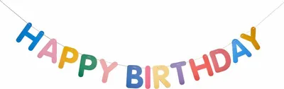 Produktbild von Girlande Happy Birthday, Magic RainbowMIX, 5m