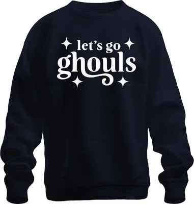 Immagine prodotto di let's go ghouls Halloween Geister Grusel Party Kostüm Spuk Retro Unisex Sweatshirt Pullover, Navy, XL