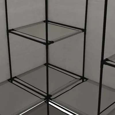 Zdjęcie produktu dla vidaXL Eckkleiderschrank Grau 130 x 87 x 169 cm