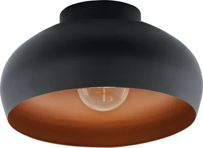Produktbild von MOGANO 2 Wand-/Deckenleuchte Lampe Beleuchtung - H17,5 x Ø28 cm - schwarz, kupfer - 1X40W exkl. - IP20