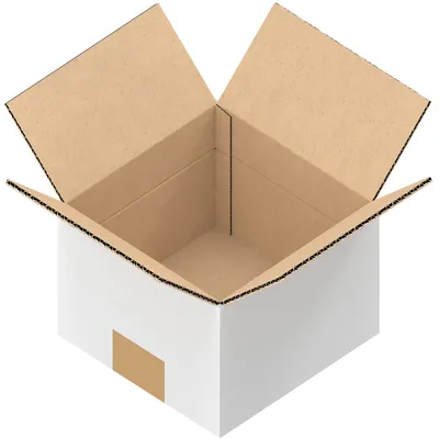 Produktbild von KK Verpackungen 500 Stück Versandkartons 400 x 400 x 200-300 mm Kartons 1-wellig, Faltkartons in Weiß