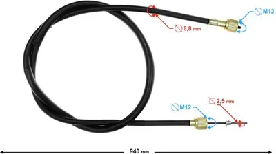 Obrázek produktu pro Kabel měřiče pro skútr 21 2