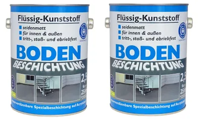 Produktbild von 2x Wilckens Flüssig-Kunststoff 2,5 L Bodenbeschichtung, silbergrau