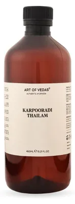 Produktbild von Art of Vedas Karpooradi Thailam 450ml - Ayurvedisches Massageöl, Großflasche