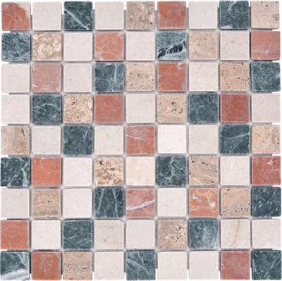 Produktbild von Marmor-Natursteinmosaik Random 30,5x30,5 cm beige/braun