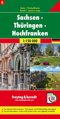 Produktbild von freytag & berndt Straßenkarte Sachsen - Thüringen - Hochfranken 1:150.000