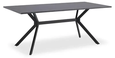 Produktbild von Homestyle4u Esstisch 180x90 Anthrazit Schwarz Esszimmertisch Metall