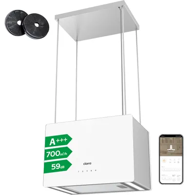 Produktbild von CIARRA Inselhaube  700 m³/h Freihängend Dunstabzugshaube WiFi App Touch Bedienung VM4850S