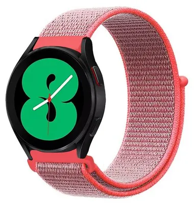Produktbild von By Qubix Sport Loop Nylonarmband - Rosa - passend für Samsung Galaxy watch 7 / Galaxy Watch FE - 40 mm & 44 mm