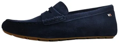 Productafbeelding van Tommy Hilfiger Suede Driver Damenschuhe Halbschuhe Mokassin Blau Freizeit