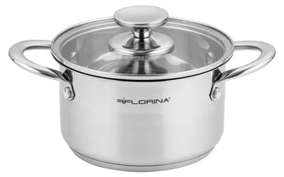 Obrázok produktu pre Hliníkový hrniec FLORINA 1,9 l, priemer 16 cm | Energeticky úsporný hrniec FALCON | Hrniec so skleneným vekom a odmerkou | 3-vrstvové dno pre rovnomerné rozloženie tepla | Ideálny pre všetky typy sporákov