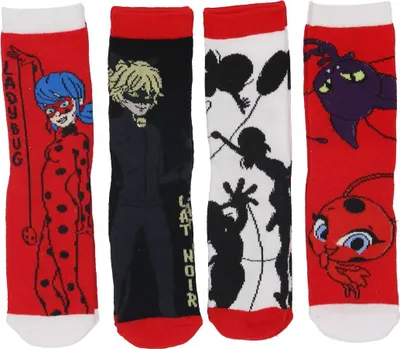 Obrázok produktu pre Zázračné ponožky Ladybug ponožky ponožky pre dievčatá sada 4 27/30