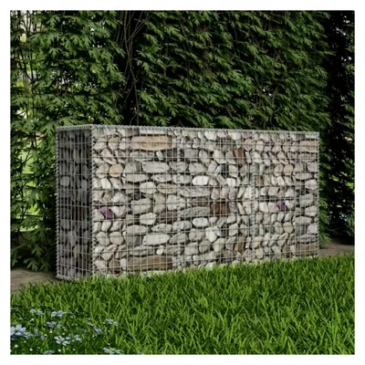 Produktbild von Gabionenkorb, Pflanzkübel, Kräuterbeet, Hochbeete-Set, Pflanztrog, Vertikalbeet, Pflanzgefäße, Pflanzencontainer, Stahl 200×50×100 cm