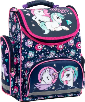 Produktbild von Schulranzen Set 6er Ranzen Tornister Federmappe Turnbeutel Turnsack Brotdose Trinkflasche Aufgabenheft für die Grundschule Einhorn Unicorn Motiv