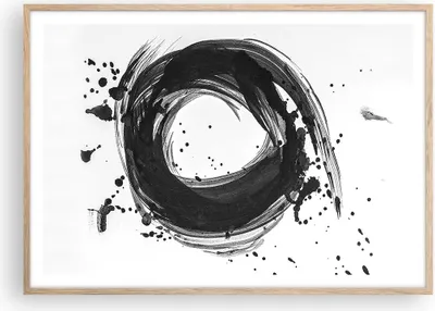 Produktbild von Gerahmtes Poster - Rahmen in heller Eiche - Abstraktion Rad Aquarell - 100x70 cm - Wand Bild - Wanddeko - Wandbilder - Kunstposter - Wandposter - Bilderrahmen - Bilder - Kunstdruck - P2NAA100x70-4371