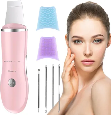 Produktbild von Skin Scrubber, Ultraschall Gesichtsreinigungssgerät mit Akneedadeln Set, für Gesichtspflege