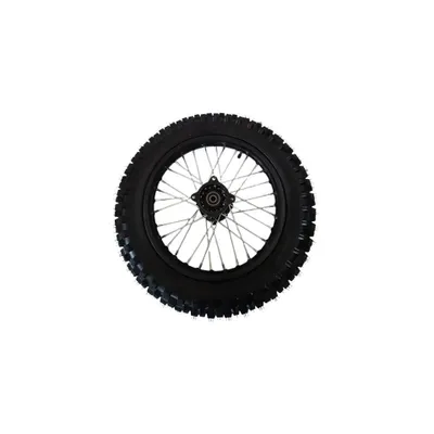 Produktbild von Dirtbike Komplettrad Pitbike Stahlfelge Ersatzreifen hinten 90/100-14 12mm Achse