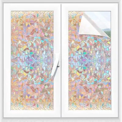 Produktbild von Famanu Fensterfolie 44,5 x 220 cm - Selbstklebende Sichtschutzfolie mit statischer Haftung