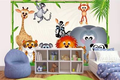 Produktbild von Vlies Fototapete ZOO TIERE 375 x 250 cm (inkl. Kleister) - Vlies Tapete, Wandtapete, Wandbilder - Tapete für Wohnzimmer Schlafzimmer, Büro, Küche - Montagefertig