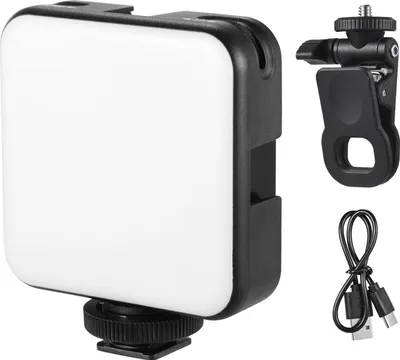 Produktbild von Andoer W64 Mini Clip-on LED Videoleuchte Handy Füllen Tablet Computer Konferenz 2500K-6500K Dimmbar für Online-Meeting Live-Streaming Selfie