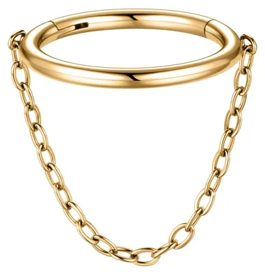 Productafbeelding van Dangle Chain Neusring met 16G Septum Piercing in 316L Staal