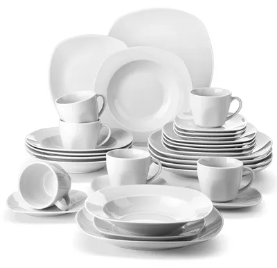 Immagine prodotto di Set di stoviglie - Set di piatti - 30 pezzi - Set di stoviglie in porcellana - Set di piatti in Vetroceramica - Set di stoviglie per 6 persone