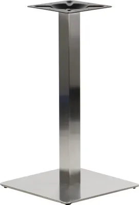 Image de Piètement de table en acier inoxydable SH-3002-5/S, pour bureau, hôtel, restaurant, dimensions 45x45x72,5 cm, acier inoxydable brossé