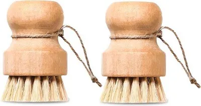 Produktbild von Holzbürste weich Nylon 2er Set Küchenbürste