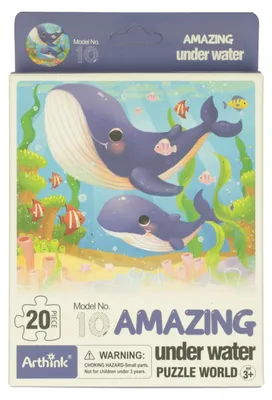 Zdjęcie produktu dla Mini puzzle podwodny świat, 20 szt.