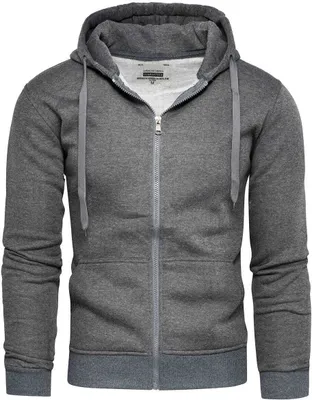 Produktbild von Recea Herren-Kapuzenpullover mit Kapuze Yspadan graphit L