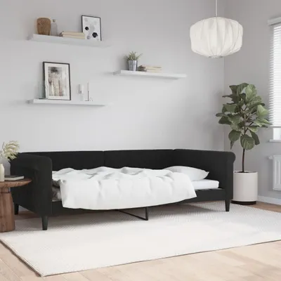 Produktbild von Tagesbett Schwarz 100x200 cm Samt