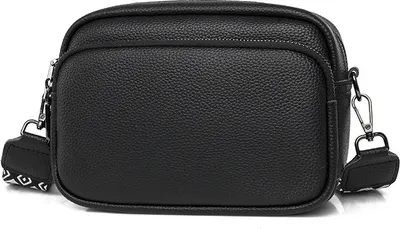 Produktbild von INF Umhängetaschen für Damen, Tasche aus Kunstleder mit verstellbarem Riemen Schwarz