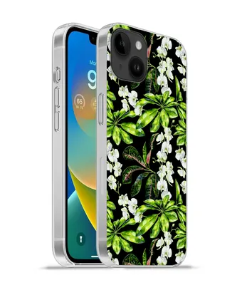 Produktbild von MuchoWow® Handyhülle Schutzhülle Hülle für Apple iPhone 14 Plus - Soft case Blatt - Orchidee - Muster Silikon Softcase Handy Hülle - Abbildung