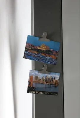 Produktbild von Verschlussklammern 4 Stück mit Magnet aus Metall Verschlussclips Kühlschrankmagnet Fotoklammer Fotoklemme Bilderklammer