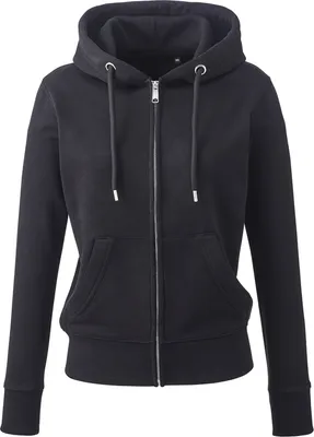 Obrázek produktu pro Anthem - Dámská mikina s kapucí a zipem po celé délce, organická PC4320 (S) (Black)