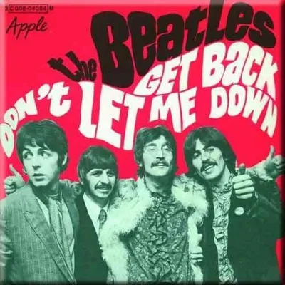 Produktbild von The Beatles - Kühlschrank-Magnet "Get Back/Don´t Let Me Down" RO11172 (Einheitsgröße) (Rot)