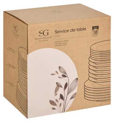 Zdjęcie produktu dla Porcelanowa zastawa dla 6 osób LILA, 18 elementów