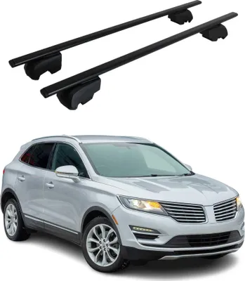 Image de Barres de toit Transversales pour Lincoln MKC 2015-2019 Fer Noir ABE