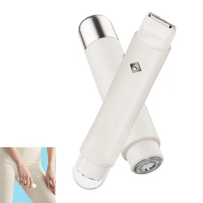 Produktbild von Rasierer Damen, 2 in 1 Intimrasierer für Frauen Elektrisch, für Frauen für Bikinizone, Gesicht und Körper, Wasserdichte & Hautfreundliche, Weiß