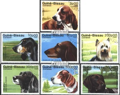Produktbild von Briefmarken Guinea-Bissau 1988 Mi 959-965 (kompl.Ausg.) gestempelt Rassehunde