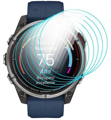 Produktbild von Displaybeschermfolie für Garmin Quatix 8, 6 Stücke, transparent, schützt vor Kratzer