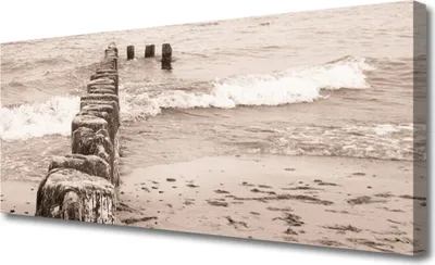 Produktbild von Tulup Leinwand-Bilder 125x50 Wandbild Canvas Kunstdruck Meer Strand Architektur