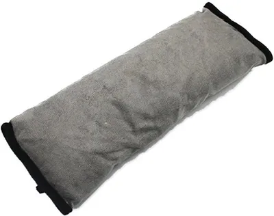 Immagine prodotto di Cuscino per cintura di sicurezza - Protezione per cintura di sicurezza per bambini e neonati - Viaggio confortevole - Ammortizzazione morbida - 29 cm x 12 cm - Grigio