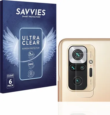 Produktbild von 6x Für Xiaomi Redmi Note 10 Pro Max (NUR Kameraschutz) Schutzfolie Savvies Displayschutz Display Schutz Folie Klar Transparent