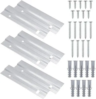 Produktbild von 6 Wandspiegelhalter, Französischer Klemmhebel, Hardwarekit