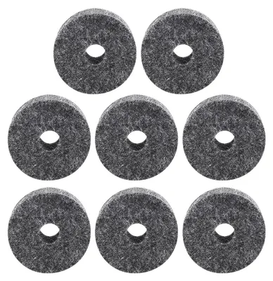 Image de Jeu de 8 patins en feutre pour cymbales de batterie, pièces de rechange, accessoire noir