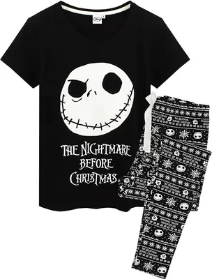 Produktbild von Nightmare Before Christmas - dámské pyžamo NS6740 (S) (černá/bílá)