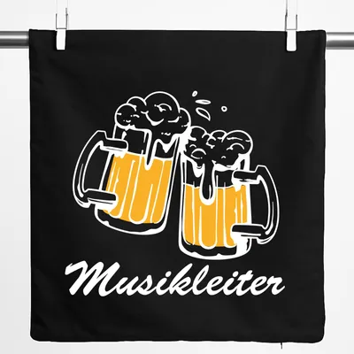 Produktbild von Huuraa Kissenbezug Musikleiter Spielmannszug 40x40cm Black Baumwolle Dekokissenbezug Geschenkidee